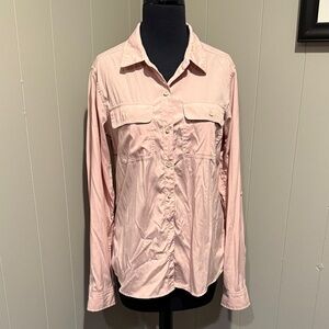 Exofficio Women's Medium Pink Button Down Shirt Mesh Lining